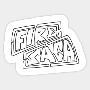 Fire Saga Outline Sticker